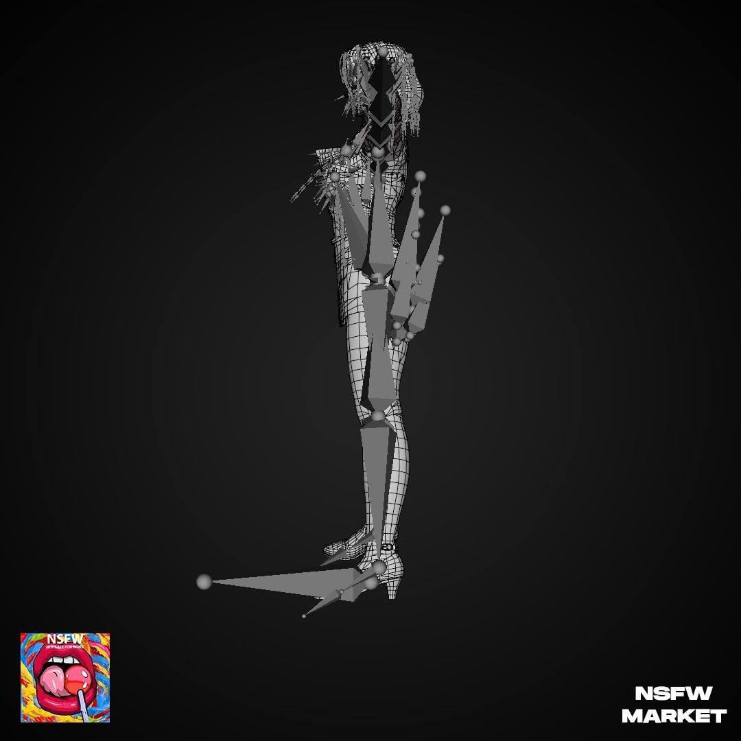 EXCLUSIVE EDITION RIGGED CHARACTER HITOMI - SECRET CLASS Low-poly 3D model_25