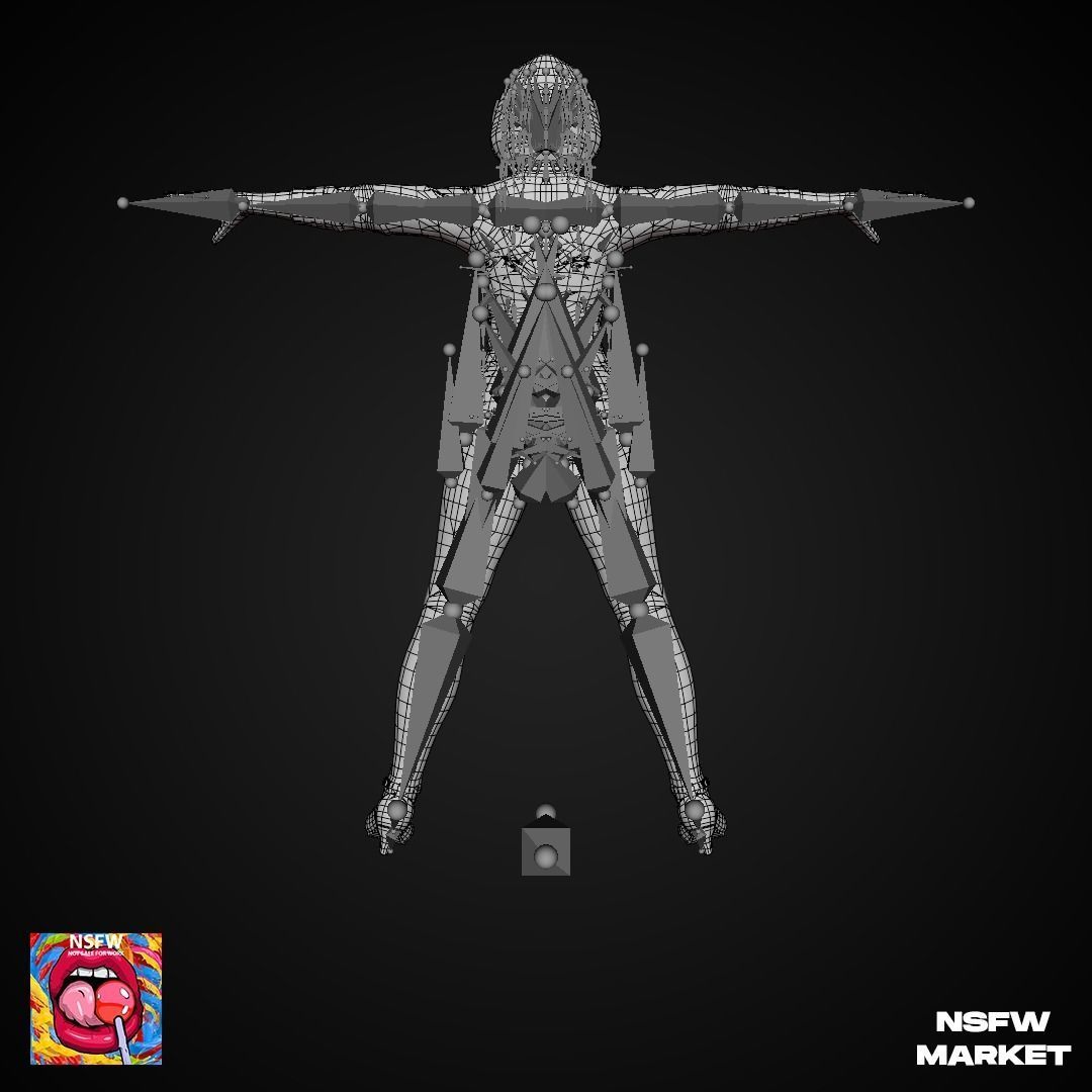 EXCLUSIVE EDITION RIGGED CHARACTER HITOMI - SECRET CLASS Low-poly 3D model_26