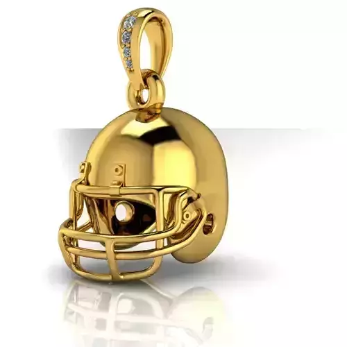 Football Helmet Charm Necklace Pendant Sport