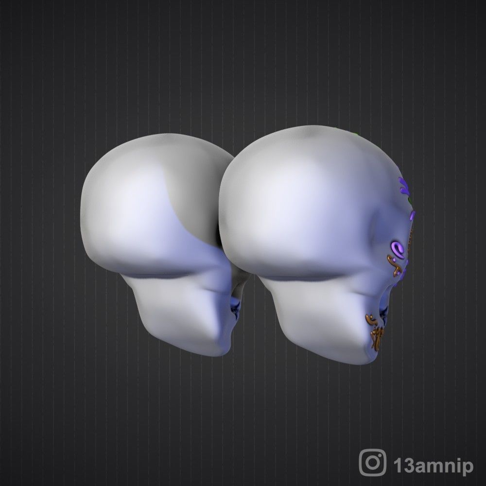 Mexican skull Calavera 3D print model_6