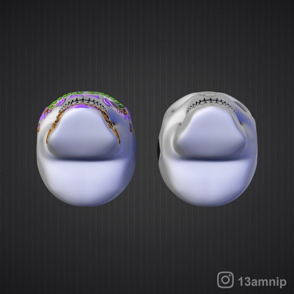Mexican skull Calavera 3D print model_13