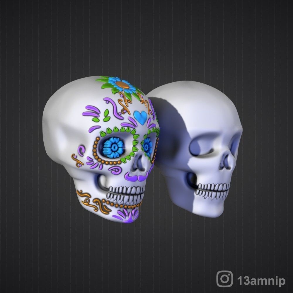 Mexican skull Calavera 3D print model_8