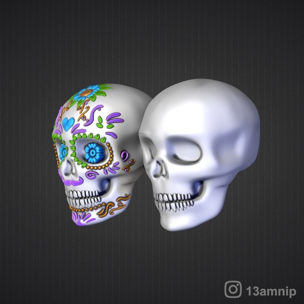Mexican skull Calavera 3D print model_2