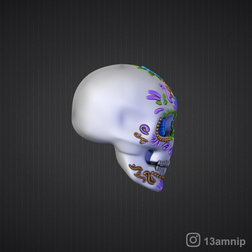 Mexican skull Calavera 3D print model_7