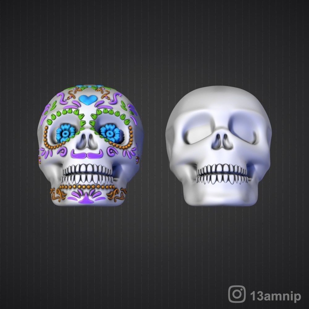 Mexican skull Calavera 3D print model_10
