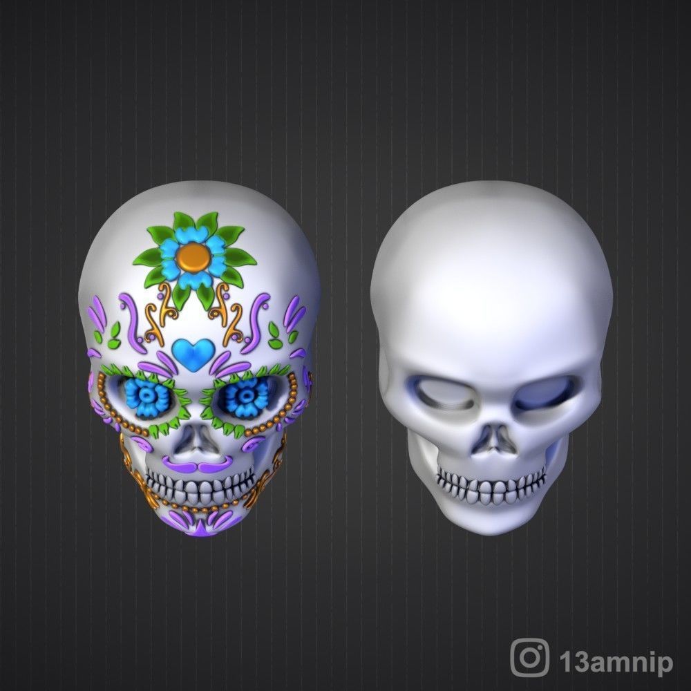 Mexican skull Calavera 3D print model_9