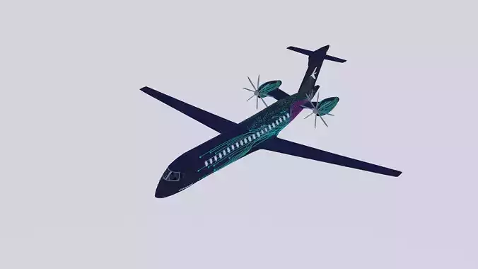 Embraer NG Turboprop Low-poly 3D model