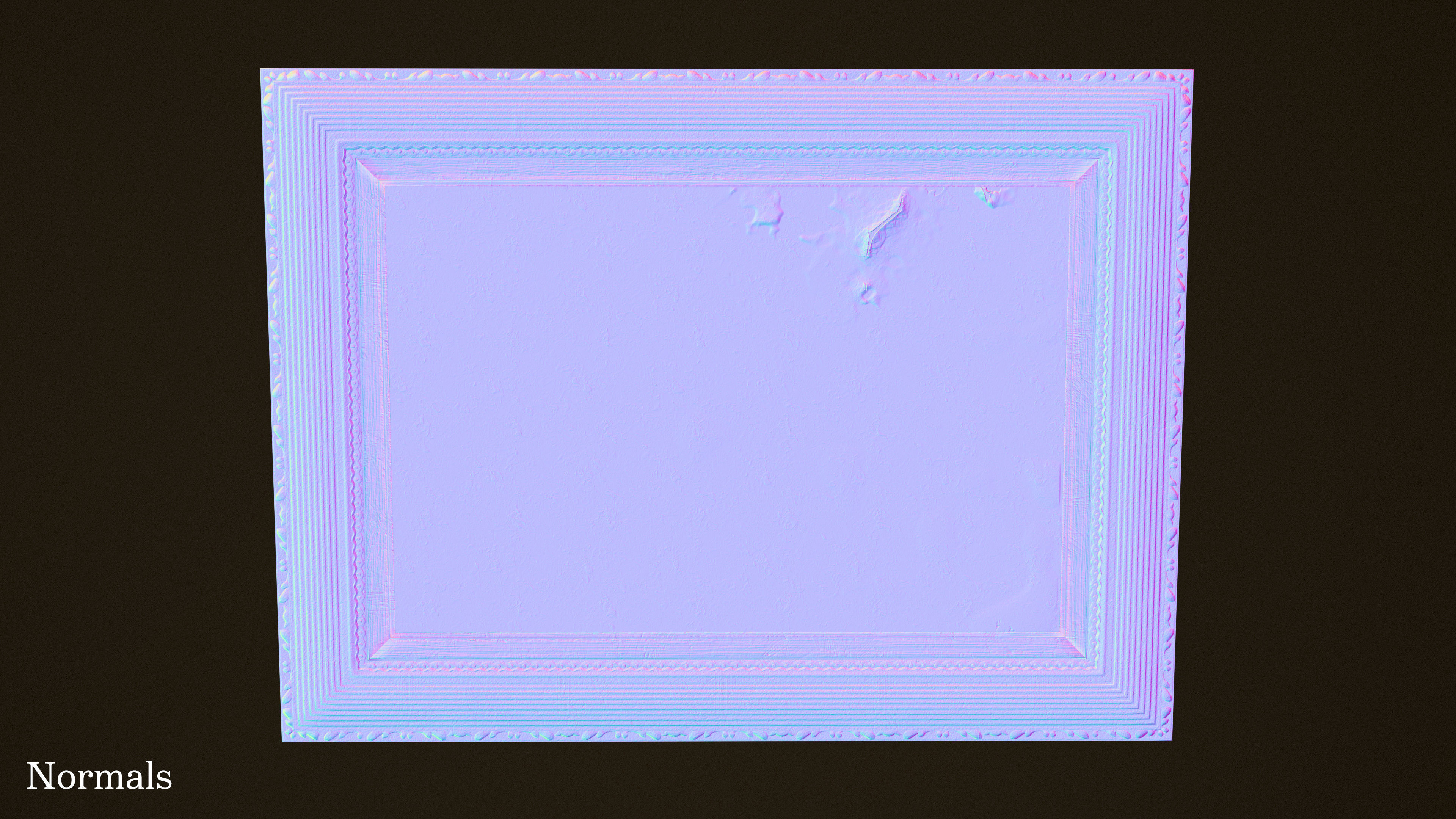 Victorian Framed Painting Low-poly 3D model_20