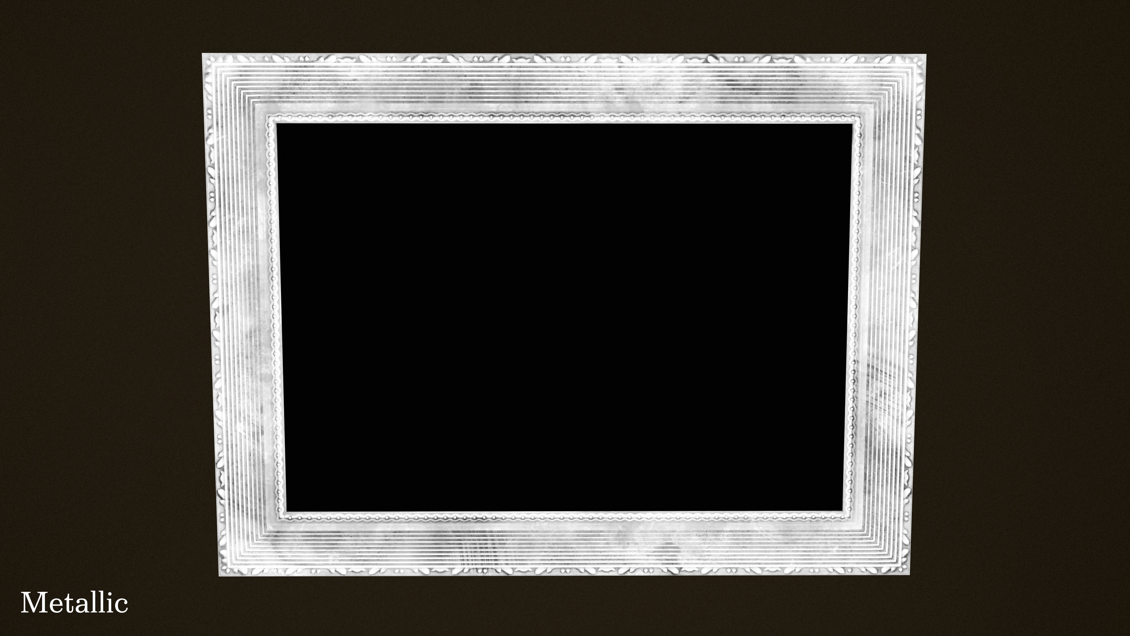 Victorian Framed Painting Low-poly 3D model_19