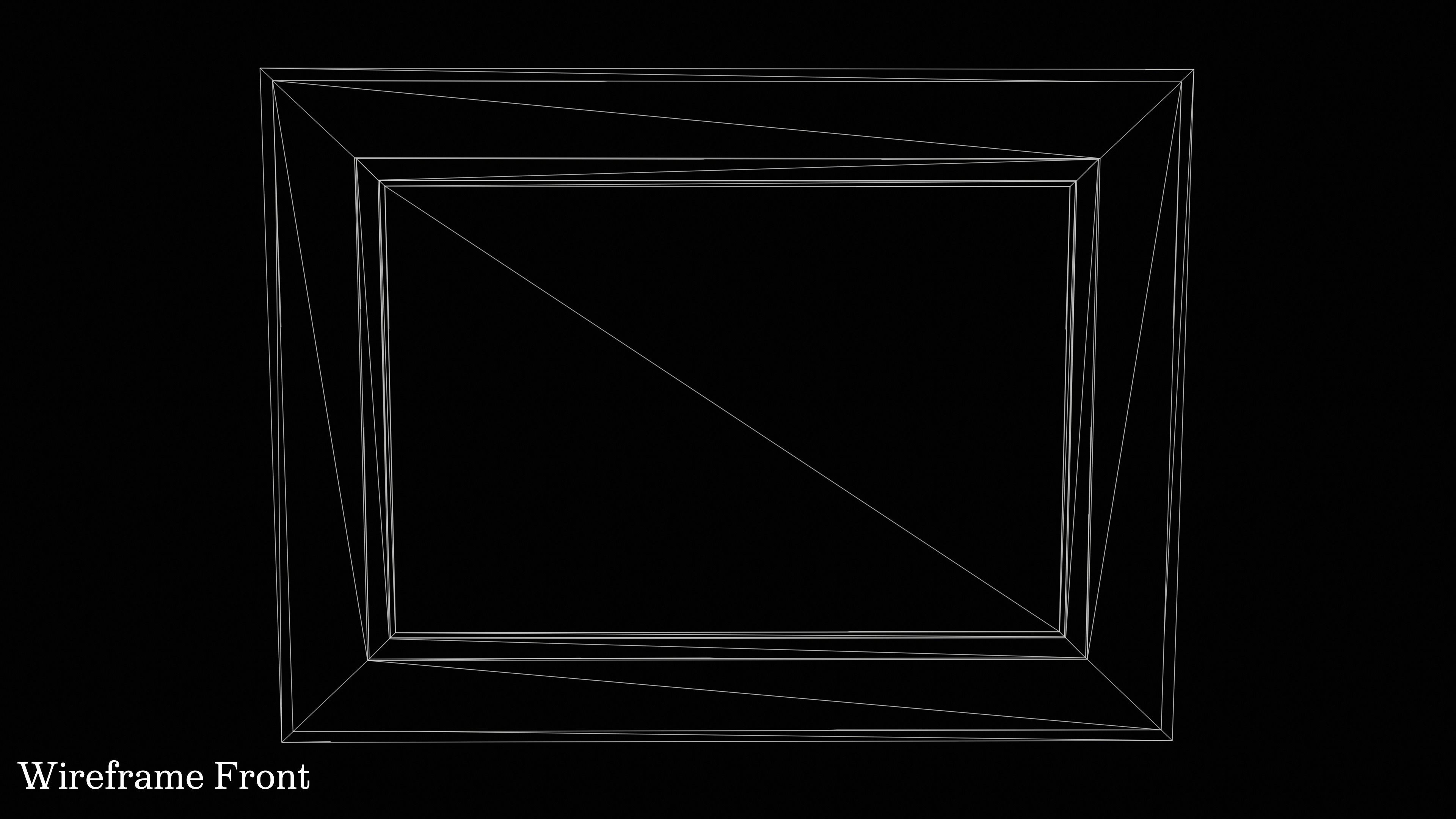 Victorian Framed Painting Low-poly 3D model_16