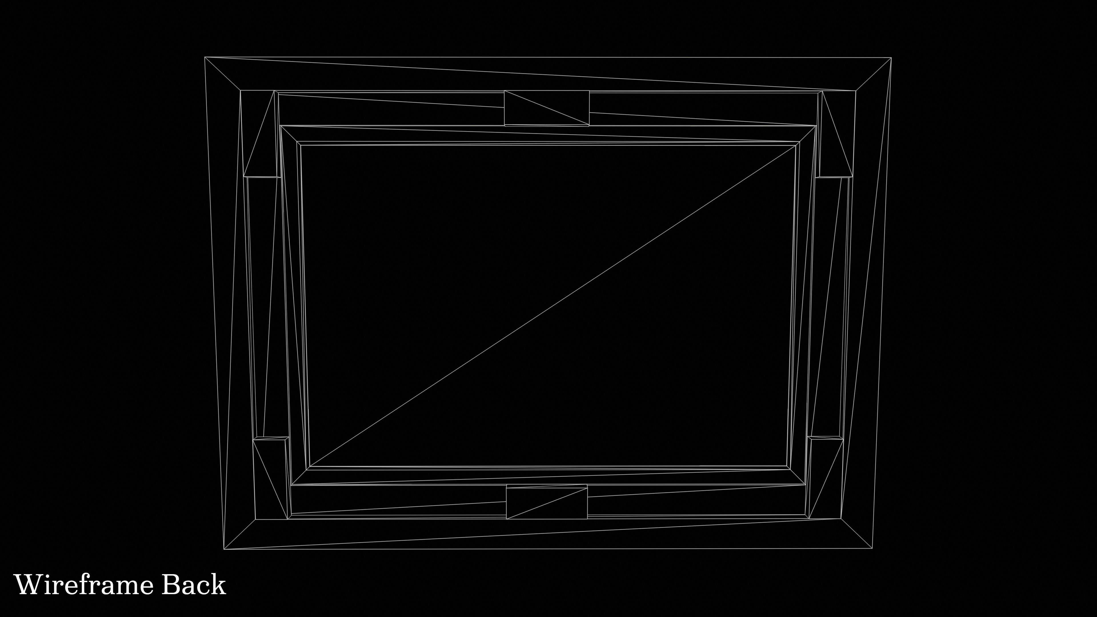 Victorian Framed Painting Low-poly 3D model_17