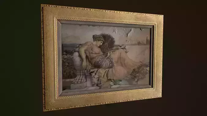 Victorian Framed Painting Low-poly 3D model