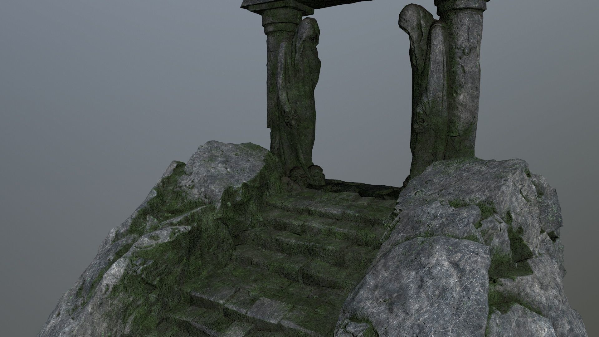 Souls Gate Low-poly 3D model_19