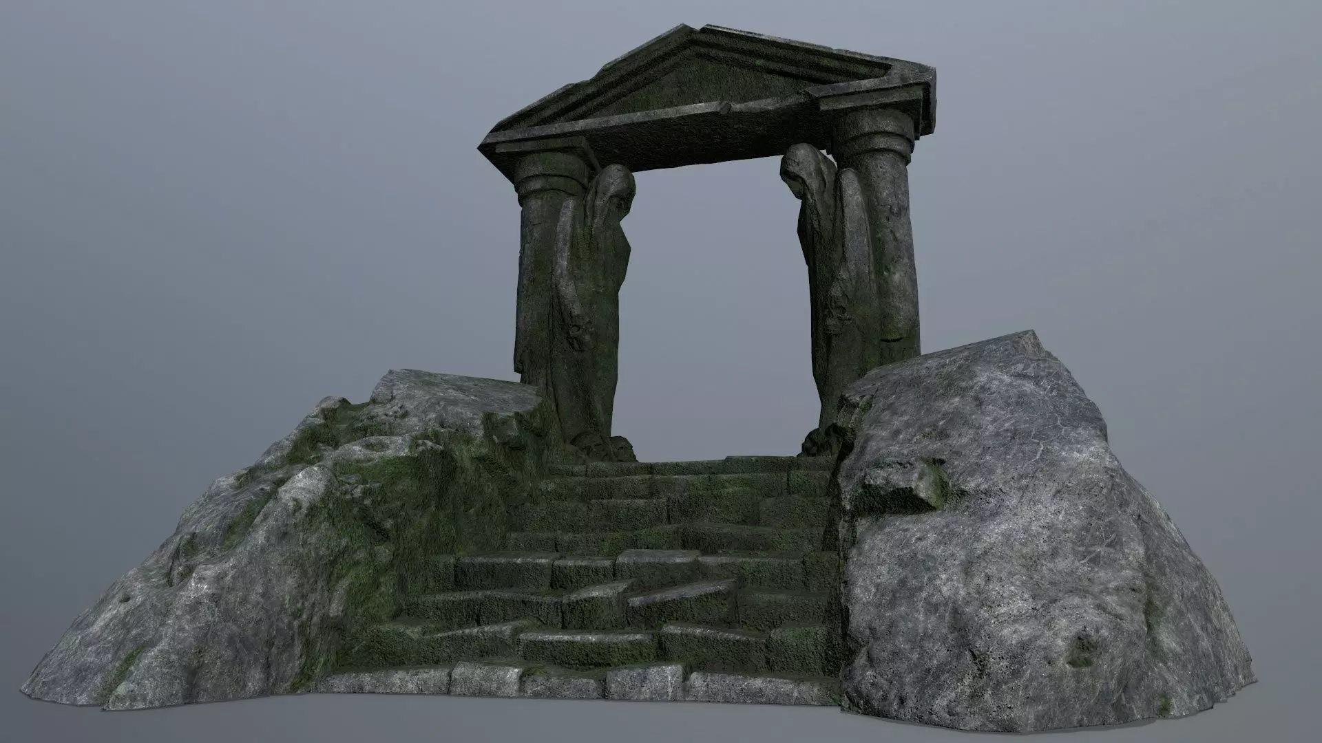 Souls Gate Low-poly 3D model_0