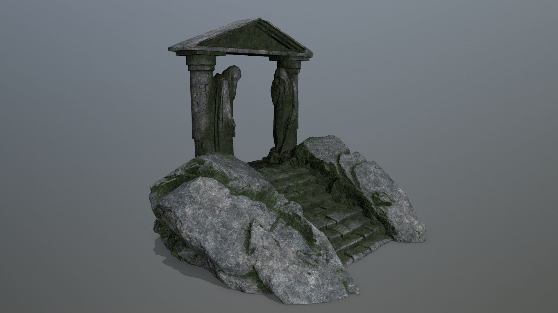 Souls Gate Low-poly 3D model_3