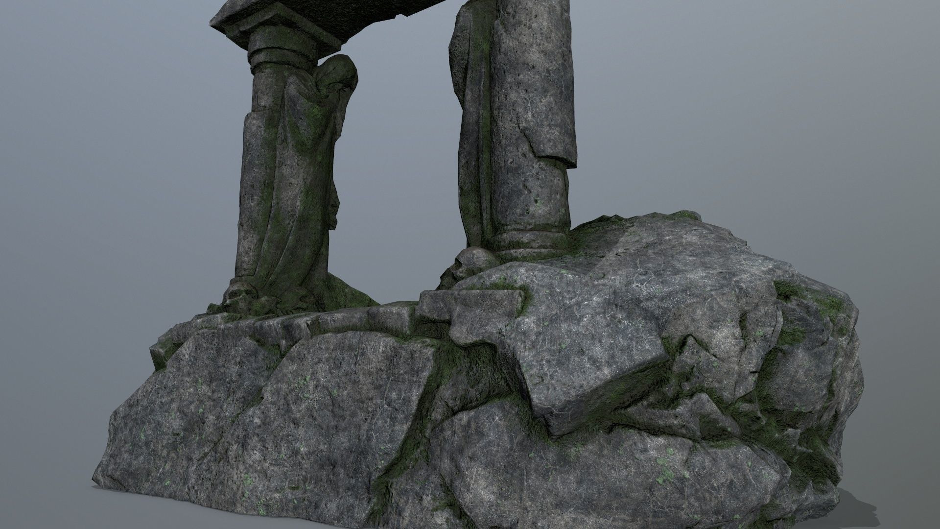 Souls Gate Low-poly 3D model_17