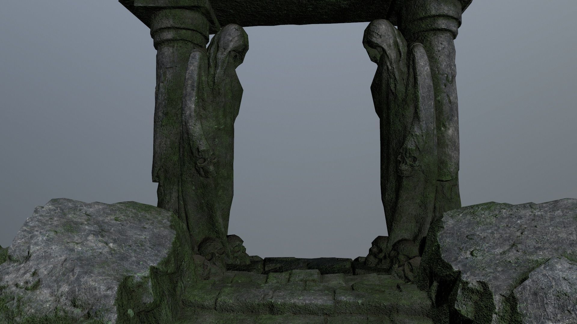 Souls Gate Low-poly 3D model_12