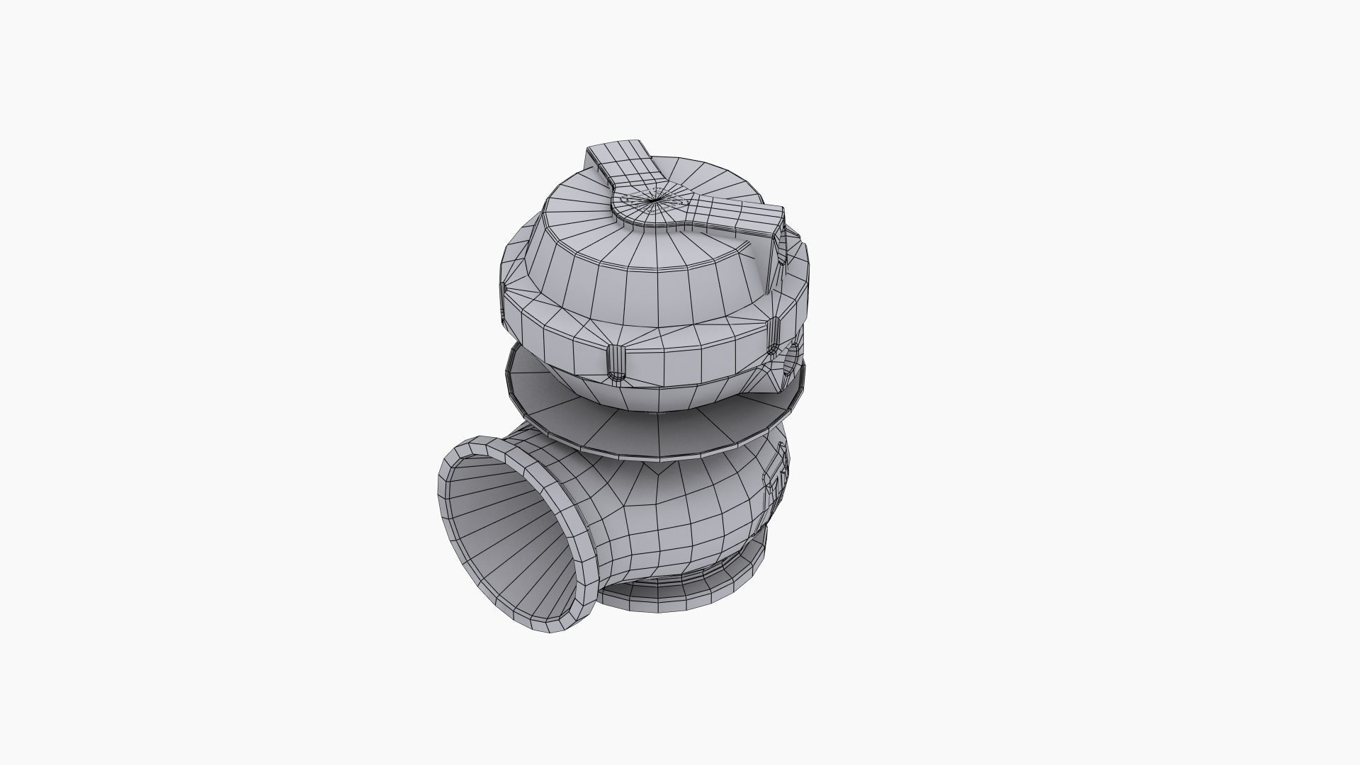 Turbosmart Pro-Gate50 wastegate Low-poly 3D model_11