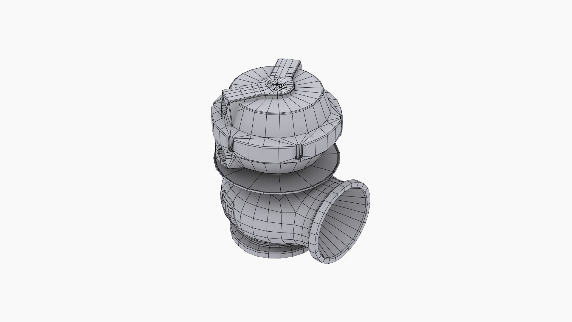 Turbosmart Pro-Gate50 wastegate Low-poly 3D model_9