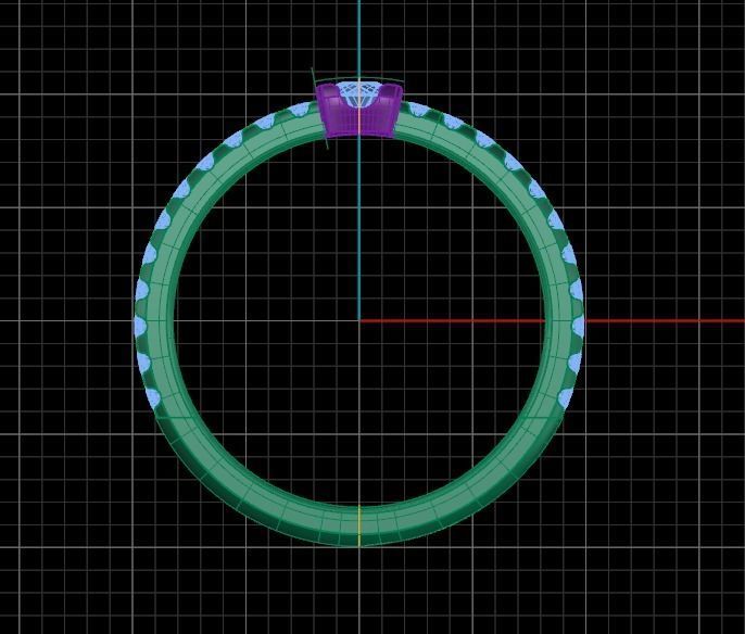 womens ring 3D print model_8