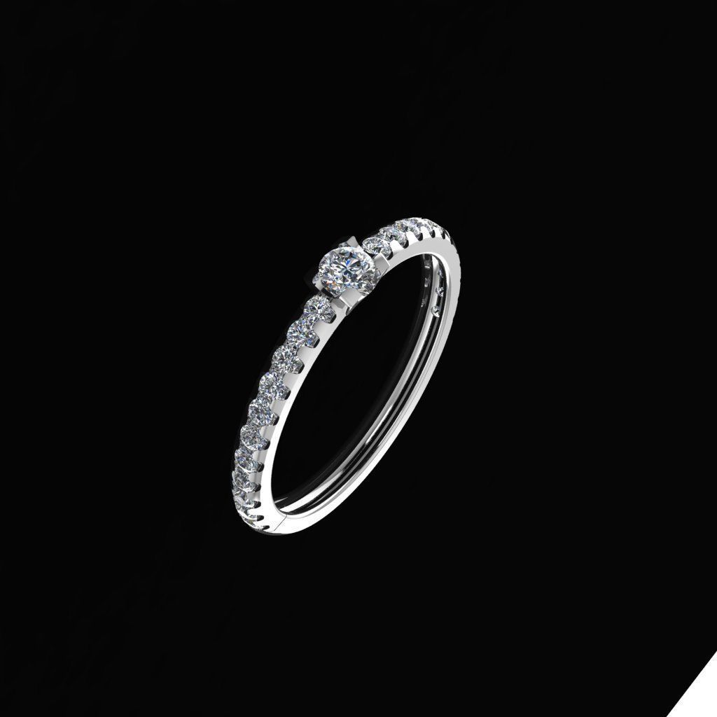 womens ring 3D print model_4