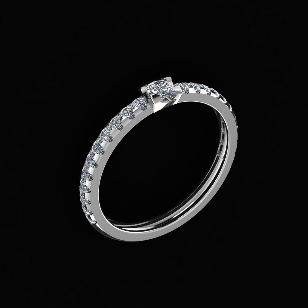 womens ring 3D print model_1
