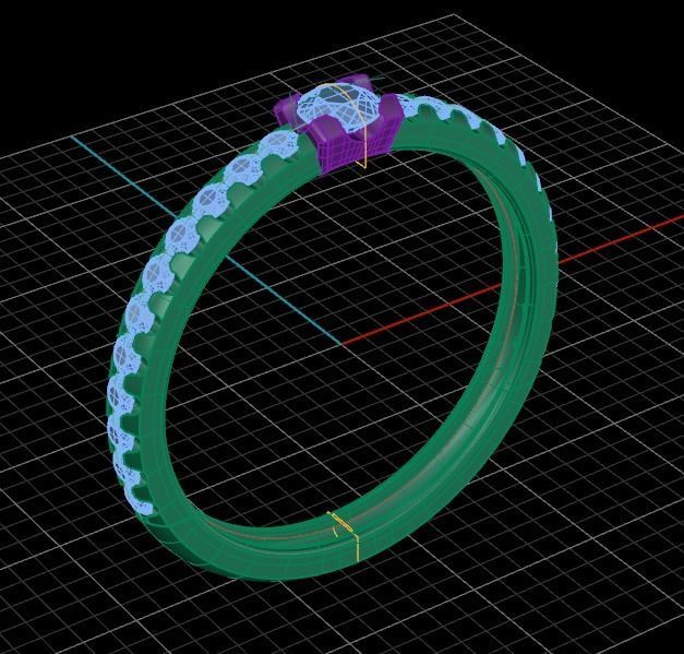 womens ring 3D print model_11