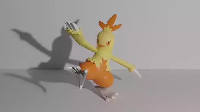 Combusken pokemon 3D print model 3D print model