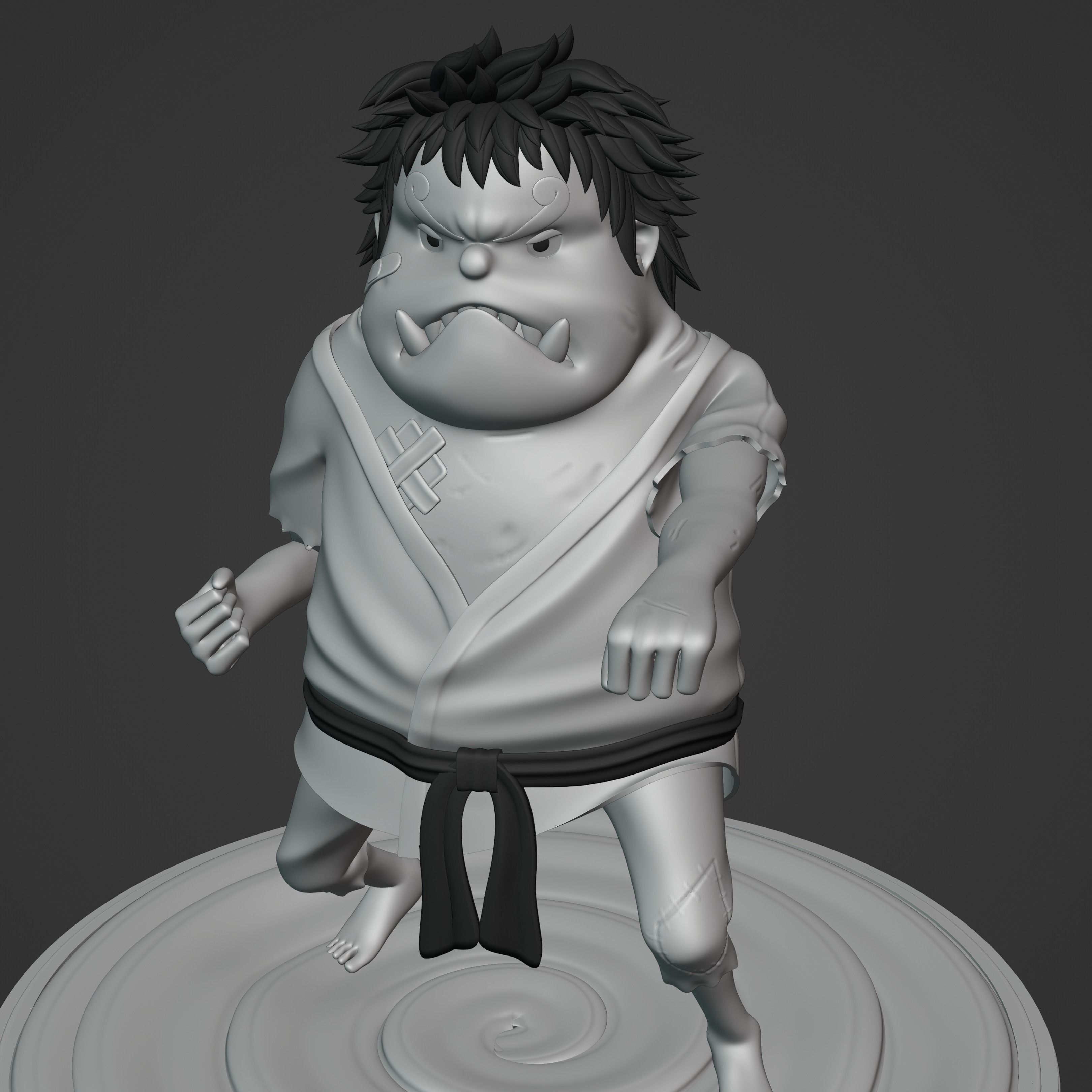 JIMBEI KID VERSION ONE PIECE Low-poly 3D model_9
