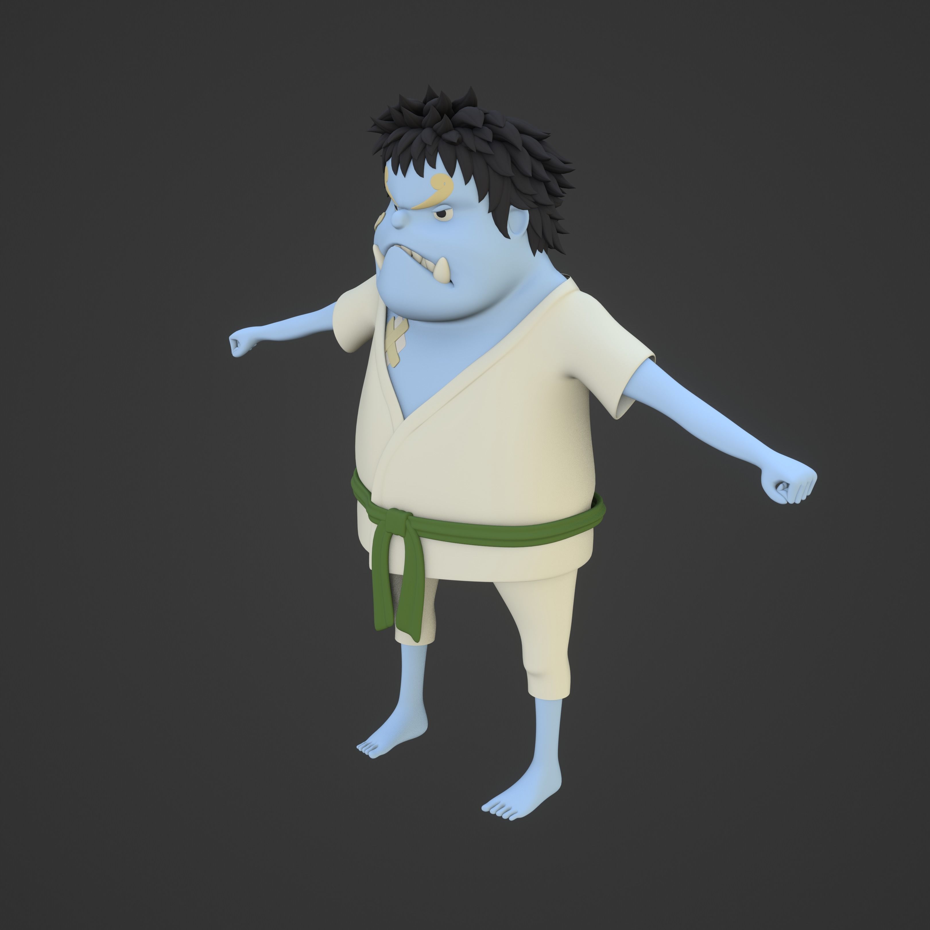 JIMBEI KID VERSION ONE PIECE Low-poly 3D model_42