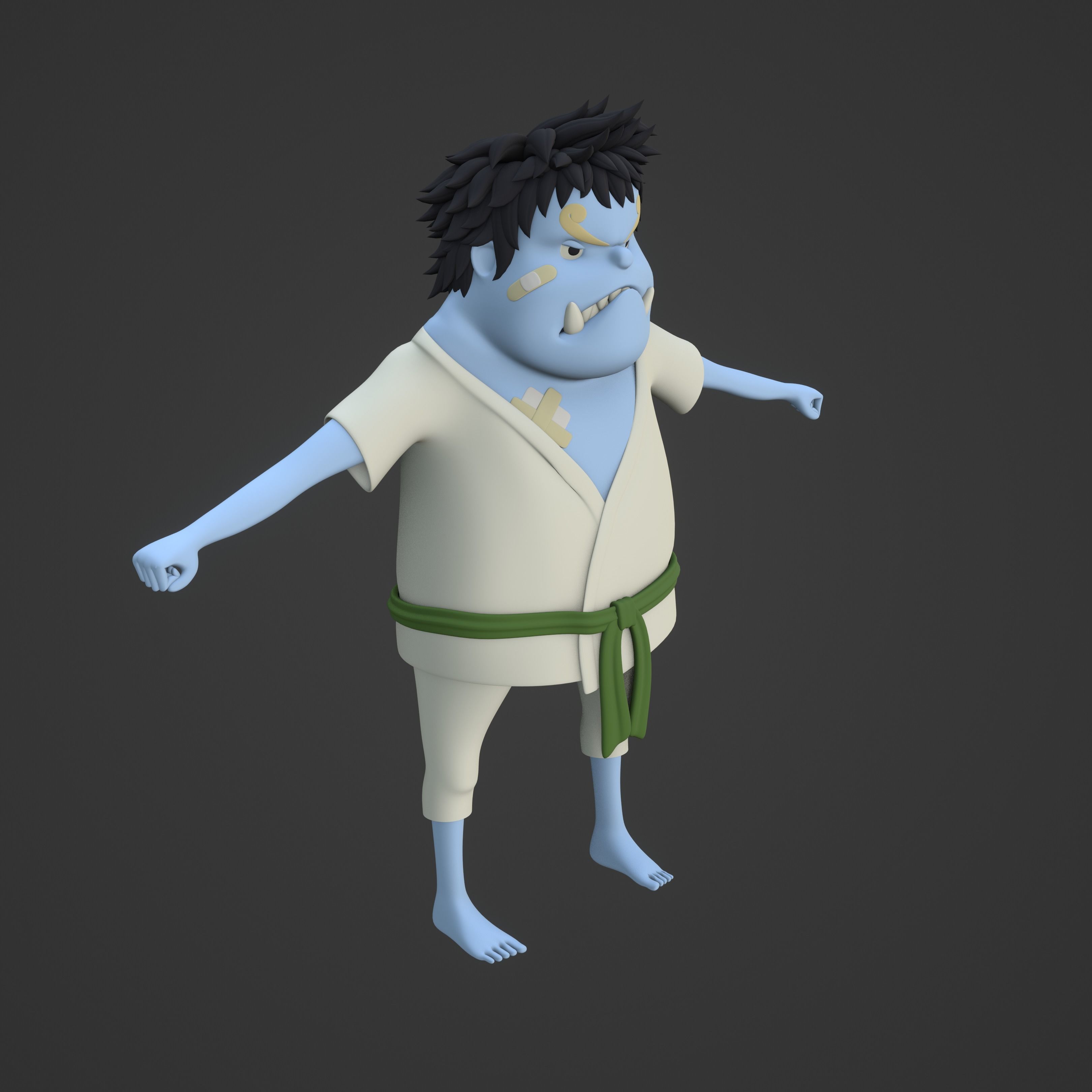 JIMBEI KID VERSION ONE PIECE Low-poly 3D model_48