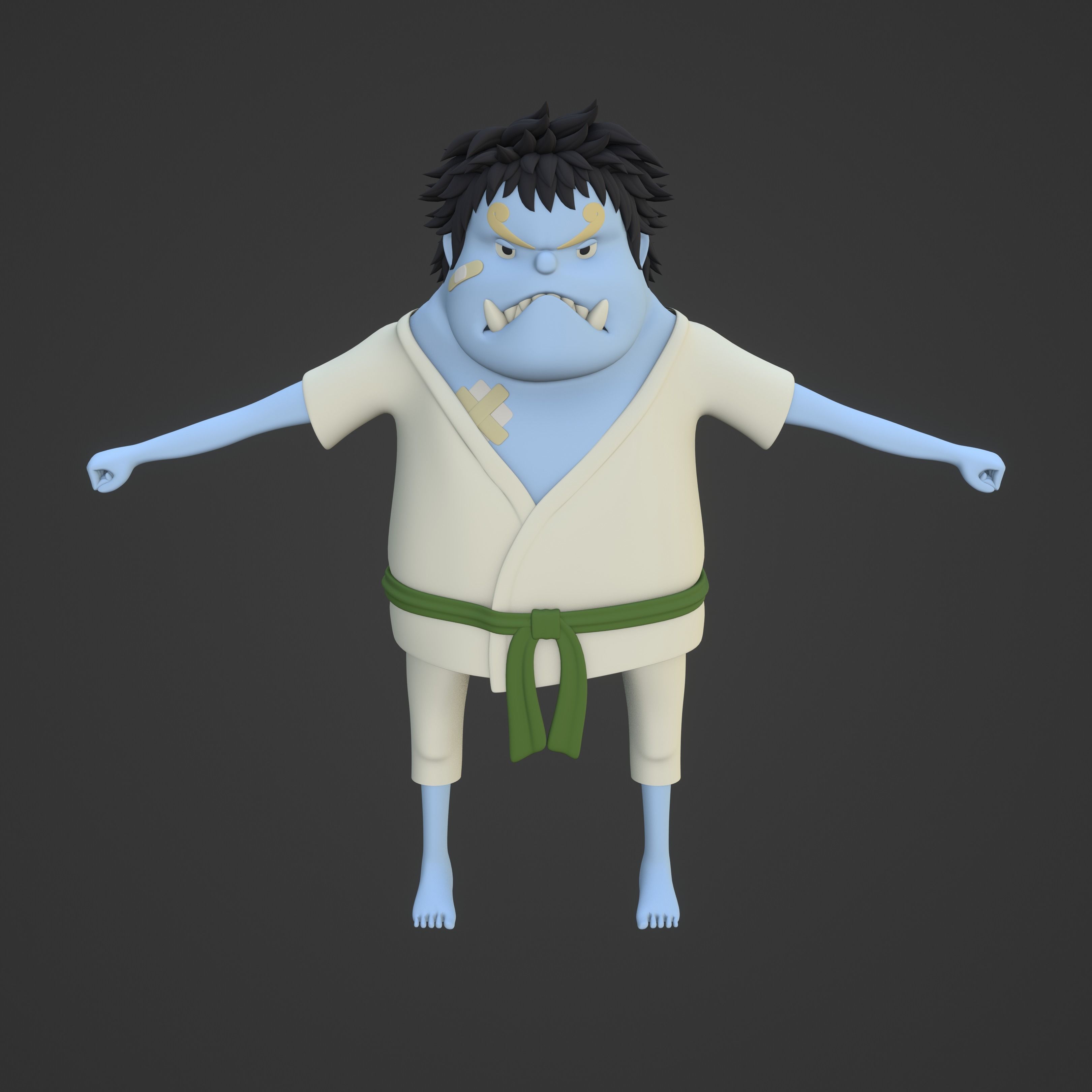 JIMBEI KID VERSION ONE PIECE Low-poly 3D model_41