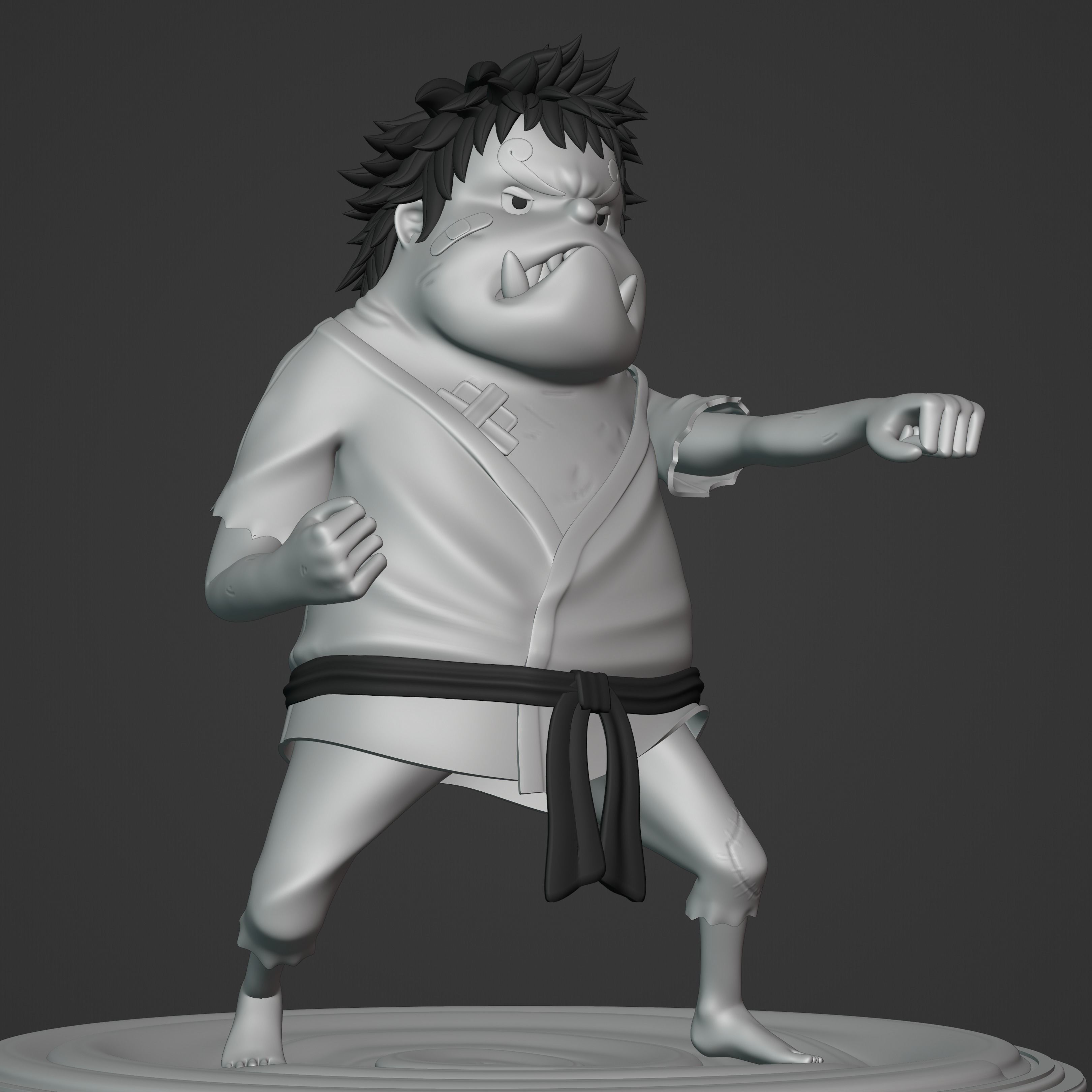 JIMBEI KID VERSION ONE PIECE Low-poly 3D model_10