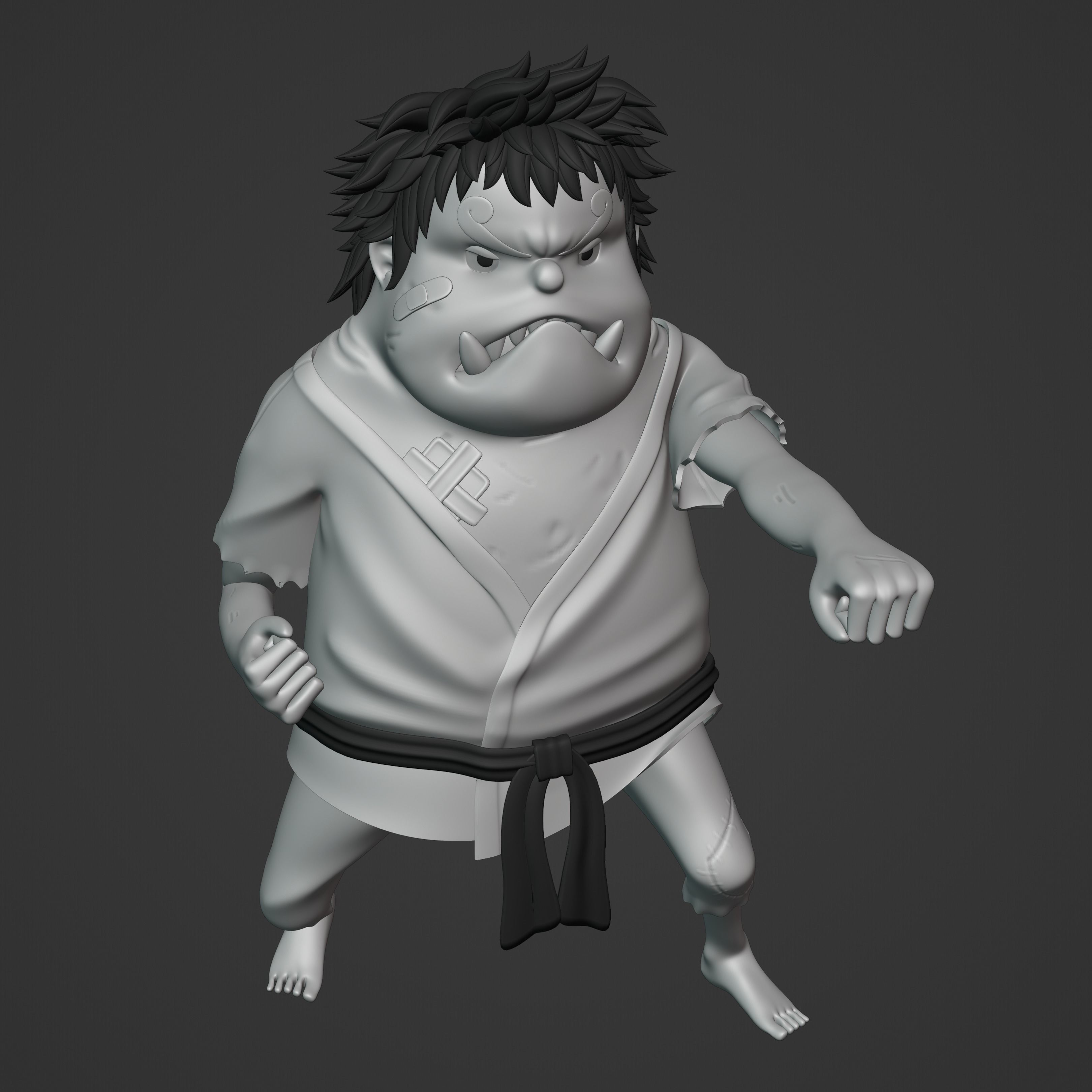 JIMBEI KID VERSION ONE PIECE Low-poly 3D model_15