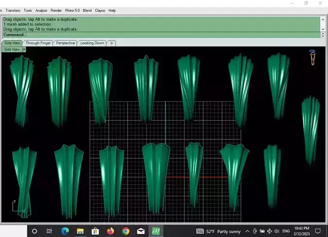 15-FINERY leaves in computer screen