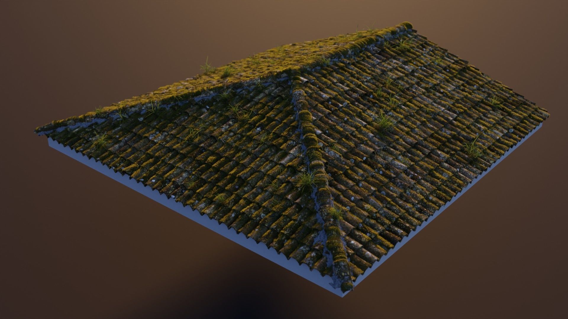 RoofTop - Tile Realistic - High and Low  Low-poly 3D model_35