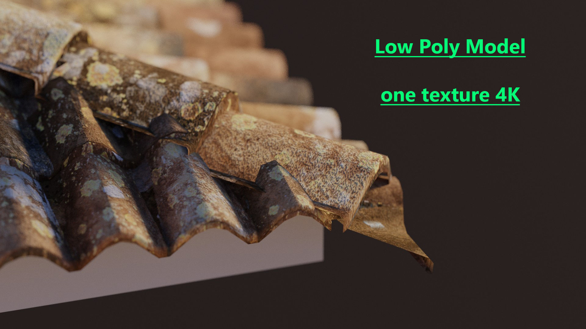 RoofTop - Tile Realistic - High and Low  Low-poly 3D model_9