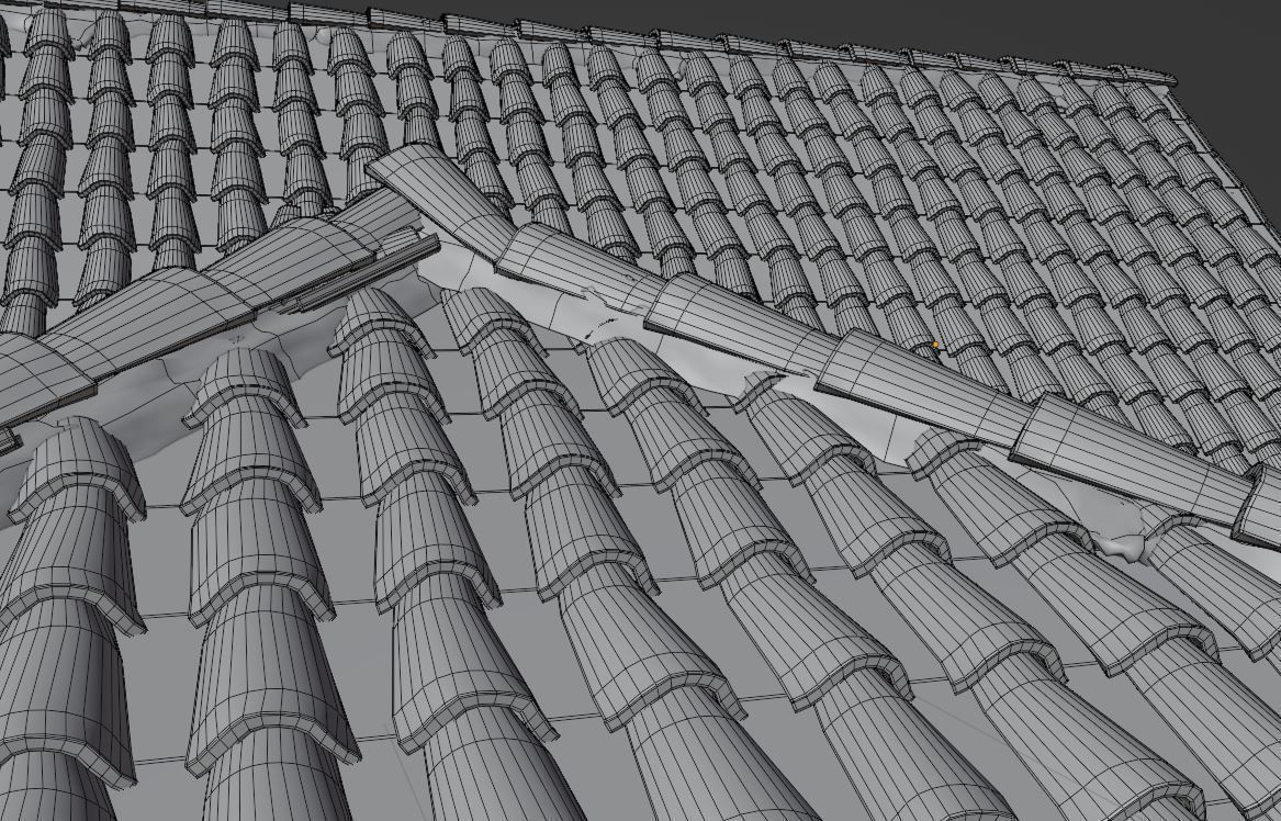 RoofTop - Tile Realistic - High and Low  Low-poly 3D model_56