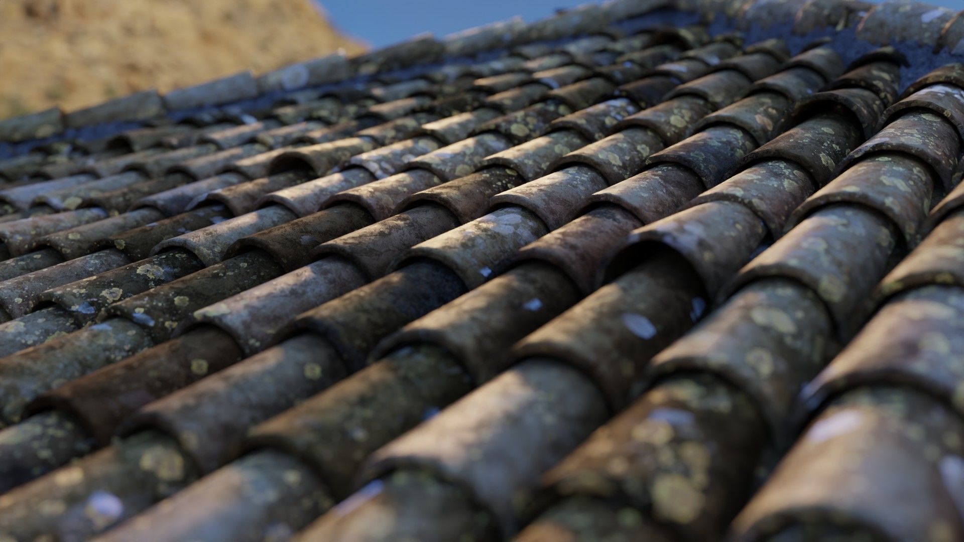 RoofTop - Tile Realistic - High and Low  Low-poly 3D model_37