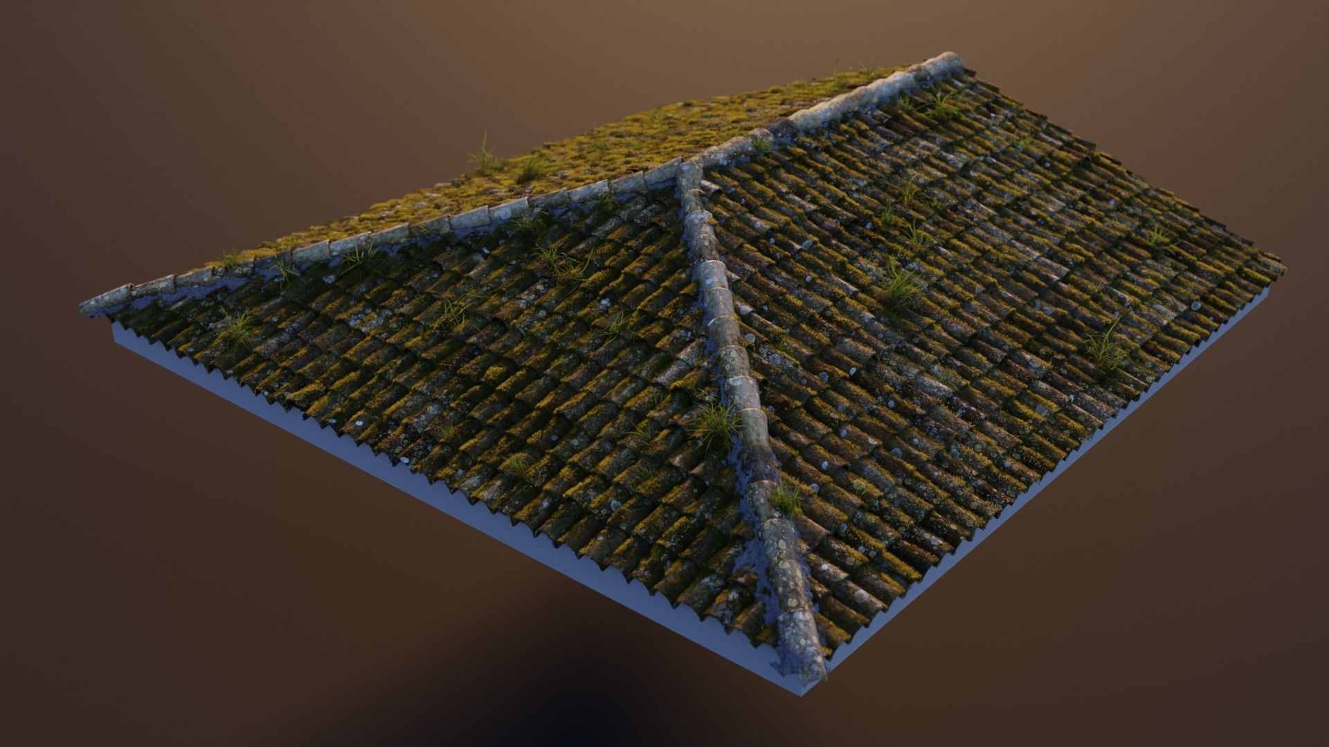 RoofTop - Tile Realistic - High and Low  Low-poly 3D model_34