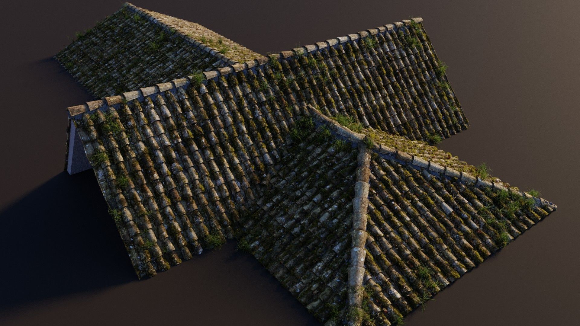 RoofTop - Tile Realistic - High and Low  Low-poly 3D model_10