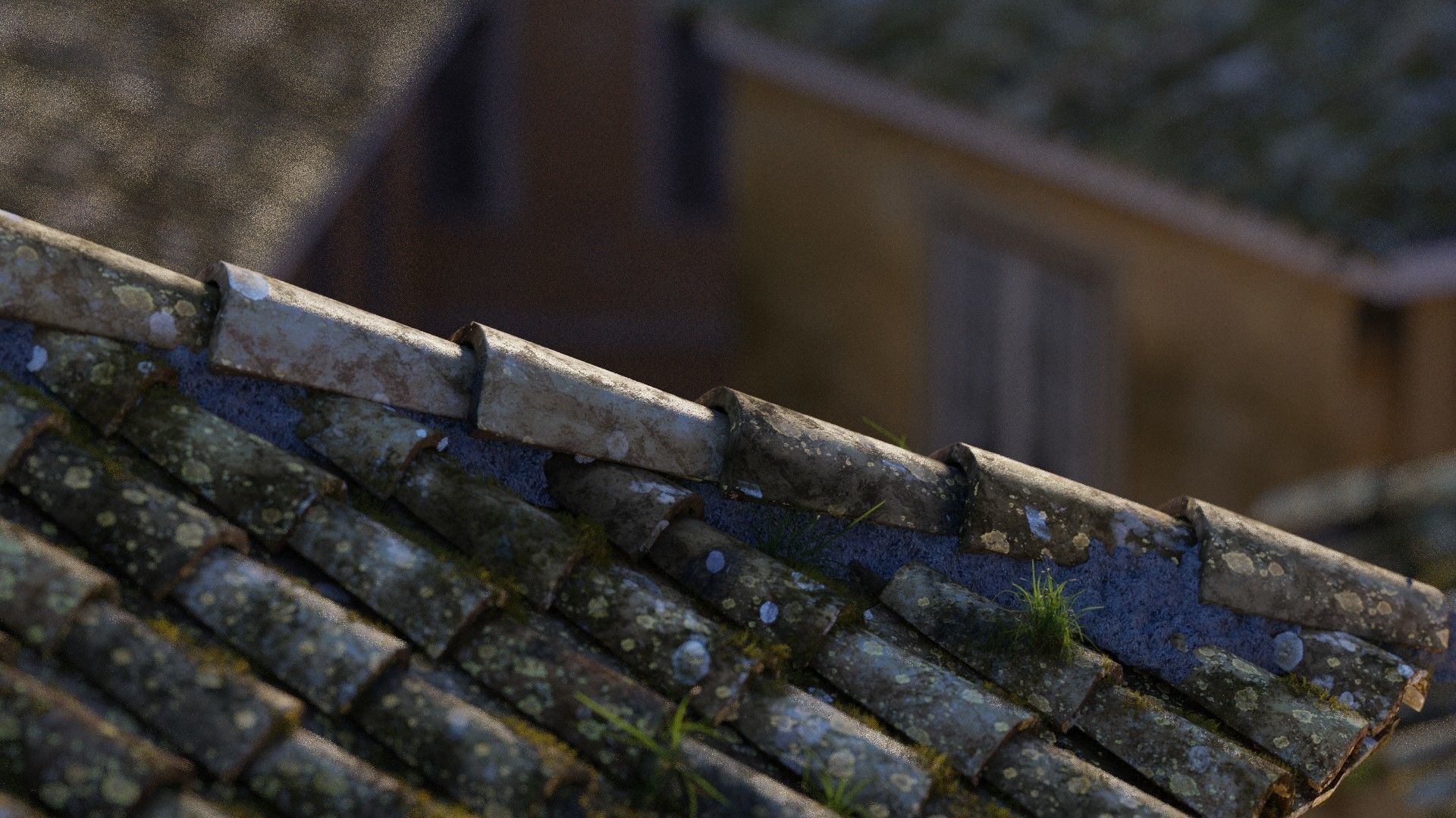 RoofTop - Tile Realistic - High and Low  Low-poly 3D model_5