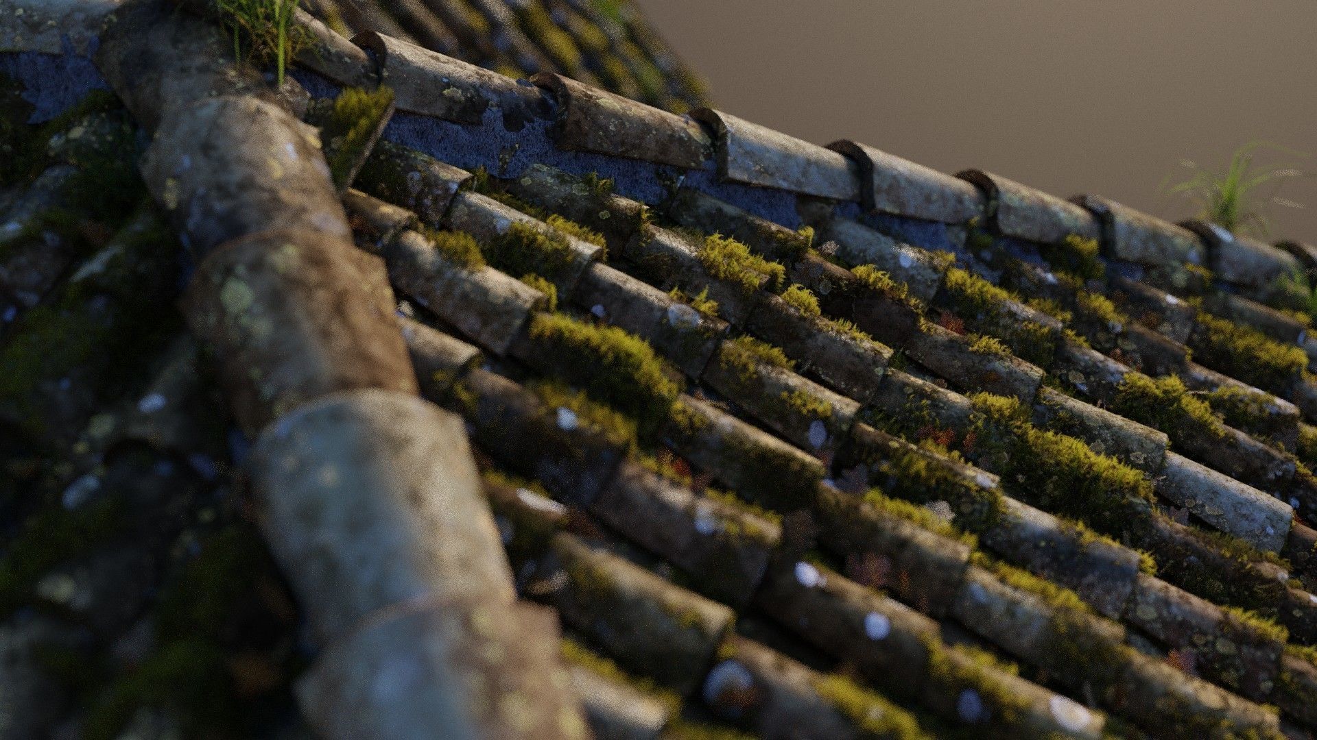 RoofTop - Tile Realistic - High and Low  Low-poly 3D model_17