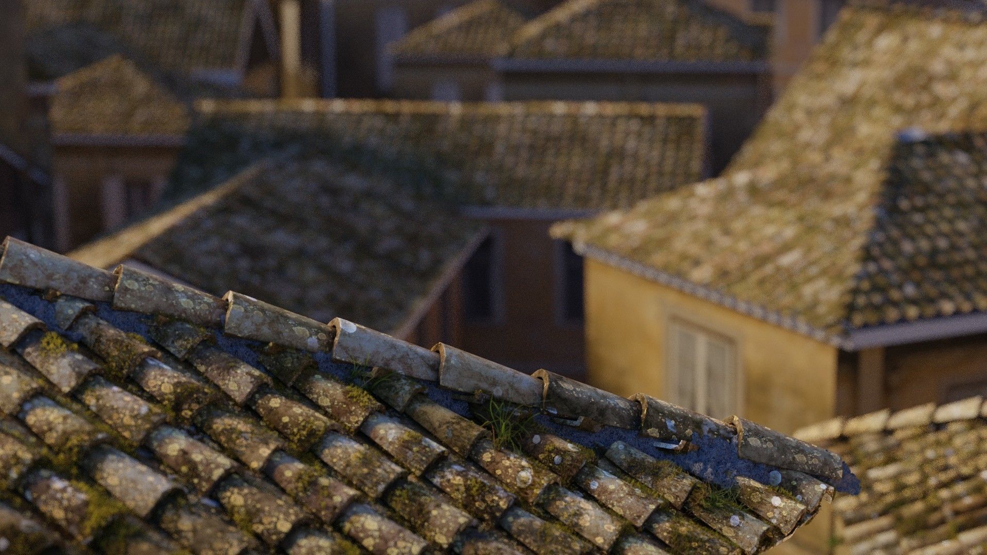 RoofTop - Tile Realistic - High and Low  Low-poly 3D model_12