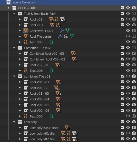 RoofTop - Tile Realistic - High and Low  Low-poly 3D model_43