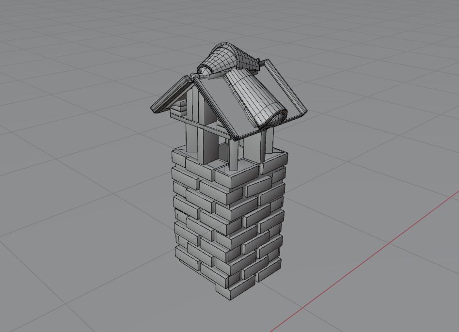 RoofTop - Tile Realistic - High and Low  Low-poly 3D model_54