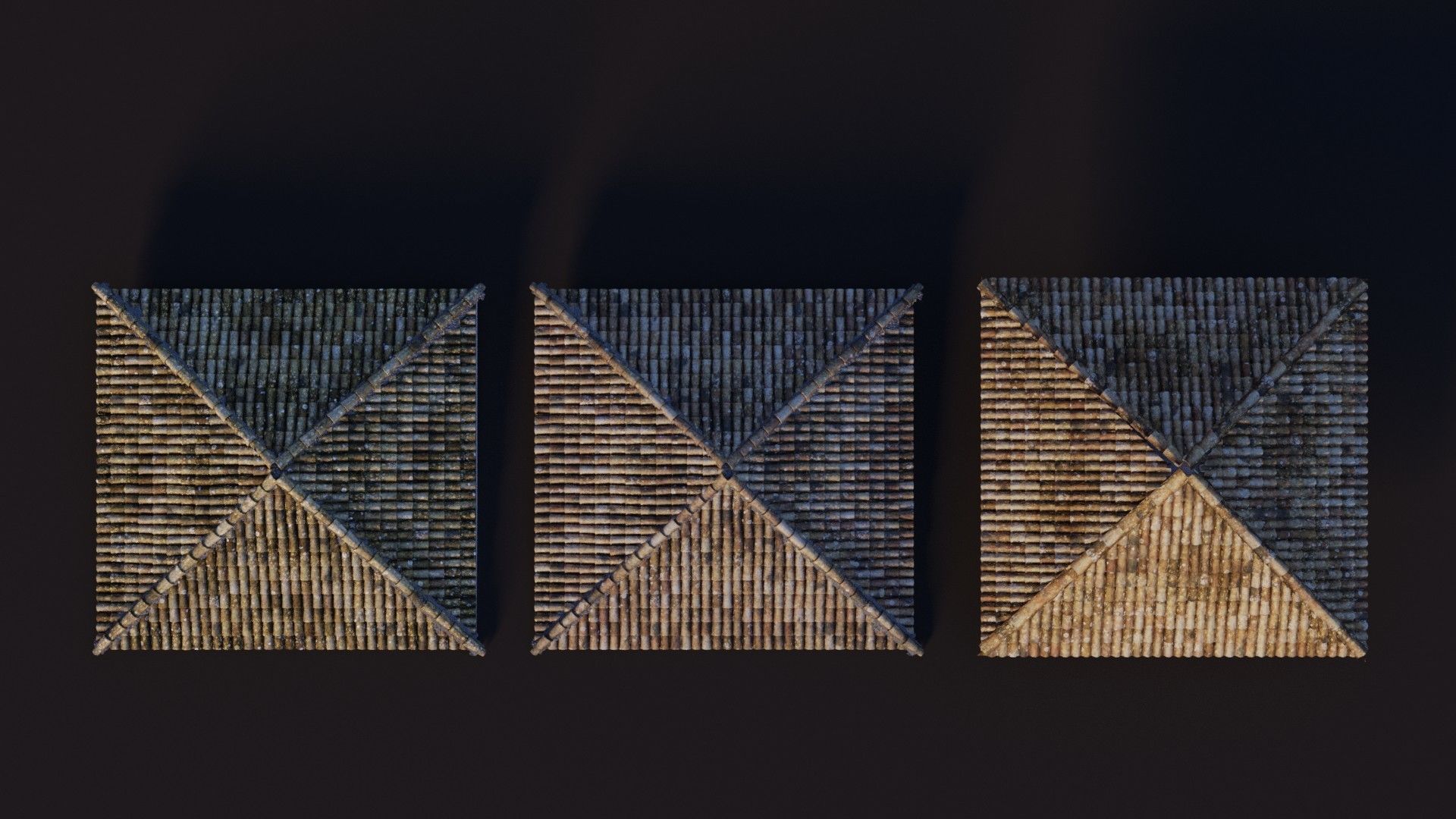 RoofTop - Tile Realistic - High and Low  Low-poly 3D model_29