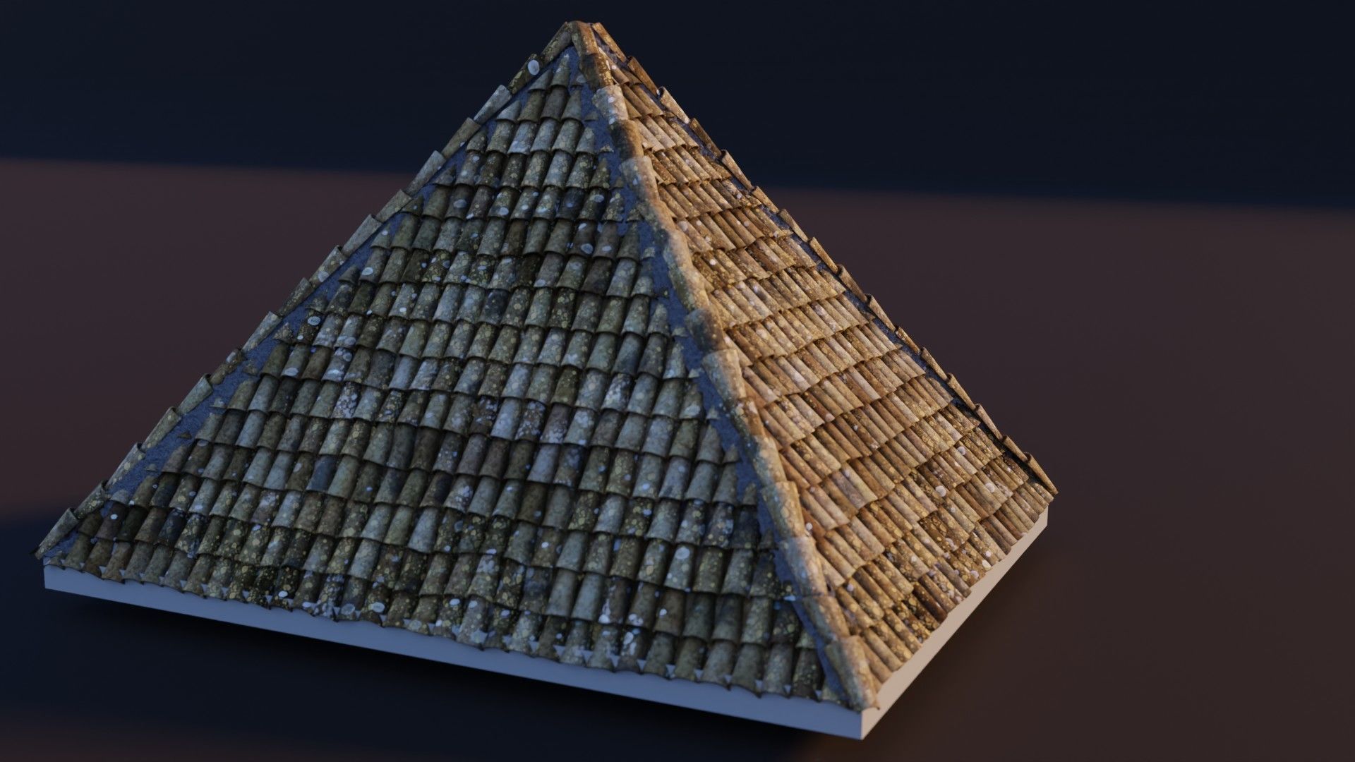 RoofTop - Tile Realistic - High and Low  Low-poly 3D model_32