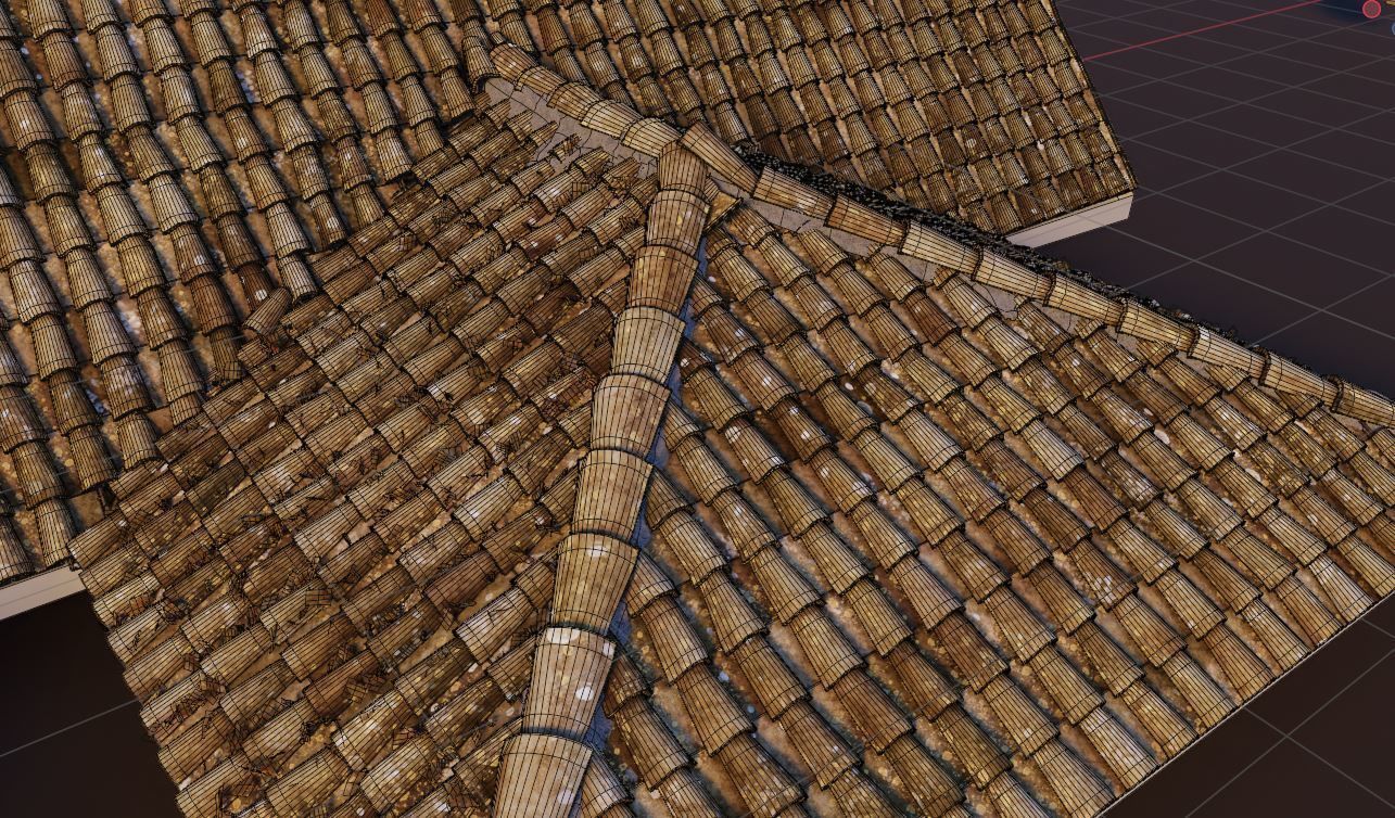 RoofTop - Tile Realistic - High and Low  Low-poly 3D model_59