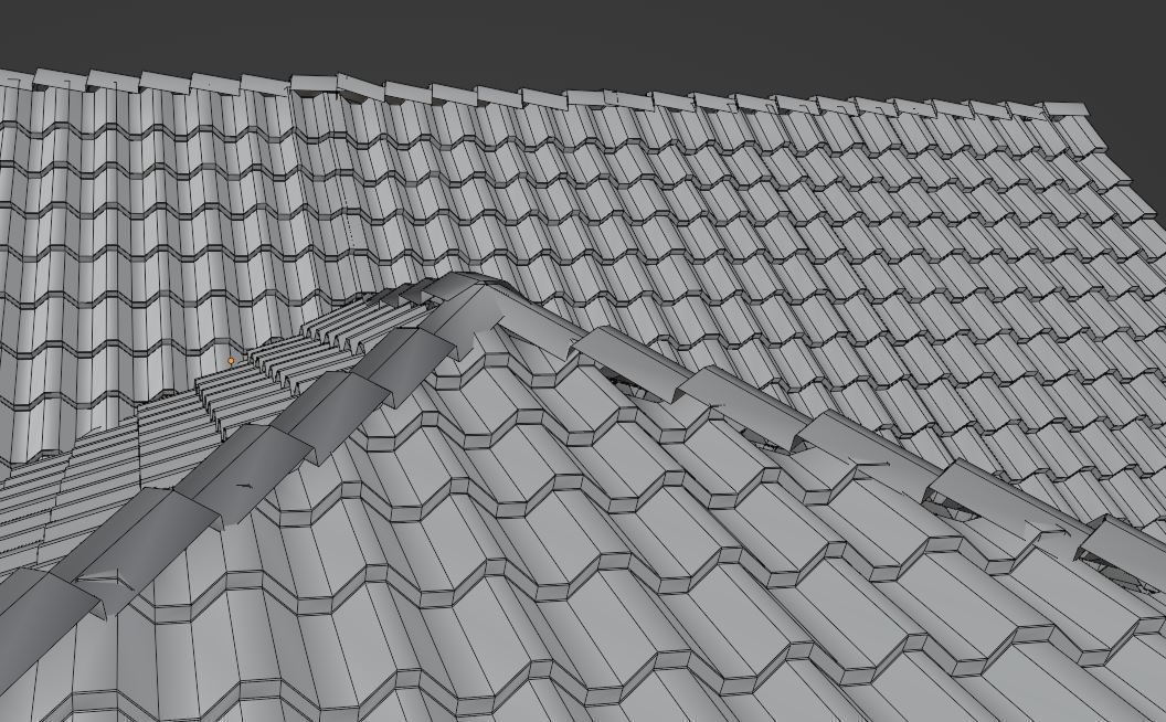 RoofTop - Tile Realistic - High and Low  Low-poly 3D model_55